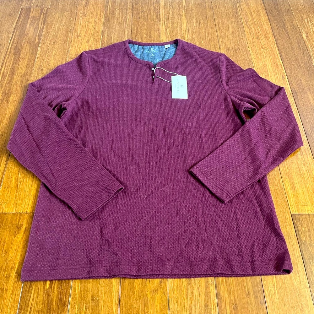 NWT Construct Men’s Burgundy Long Sleeve Shirt